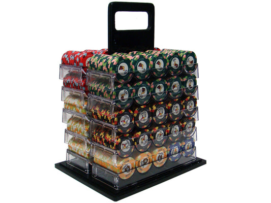 1000 Nile Club Poker Chips with Acrylic Carrier