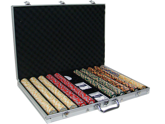 1000 Nile Club Poker Chips with Aluminum Case