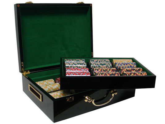 500 Nile Club Poker Chips with Hi Gloss Case