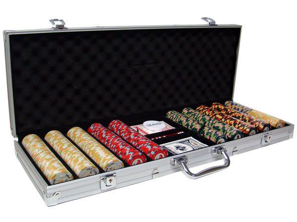 500 Nile Club Poker Chips with Aluminum Case