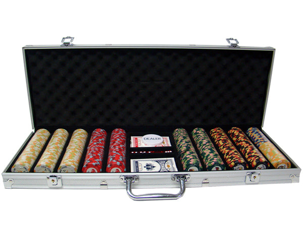 500 Nile Club Poker Chips with Aluminum Case