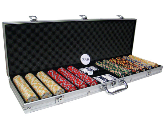 600 Nile Club Poker Chips with Aluminum Case