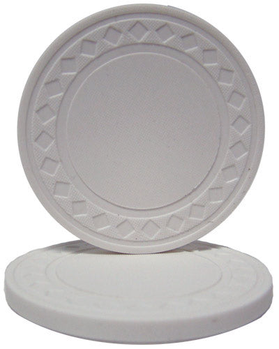 White Super Diamond Poker Chips