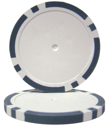 Gray Blank 8 Stripe Poker Chips