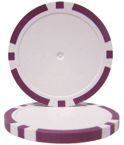 Purple Blank 8 Stripe Poker Chips