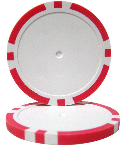 Pink Blank 8 Stripe Poker Chips