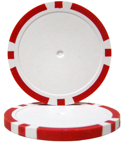 Red Blank 8 Stripe Poker Chips