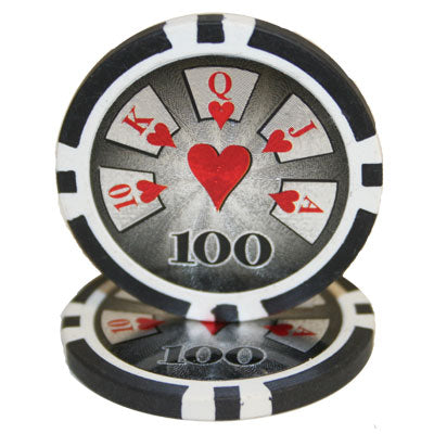 Black Hi Roller Poker Chips - $100
