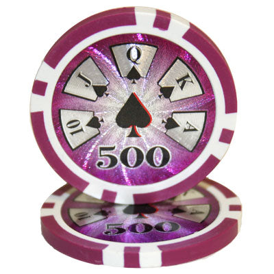 Purple Hi Roller Poker Chips - $500
