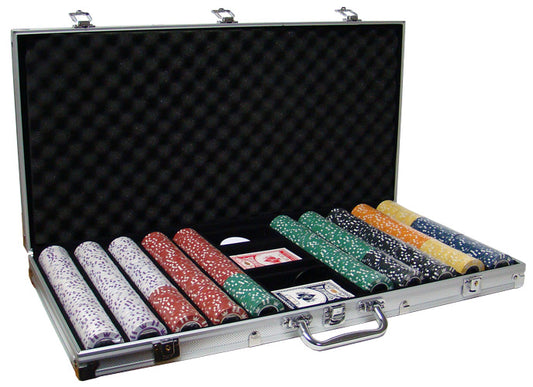 750 Coin Inlay Poker Chips with Aluminum Case