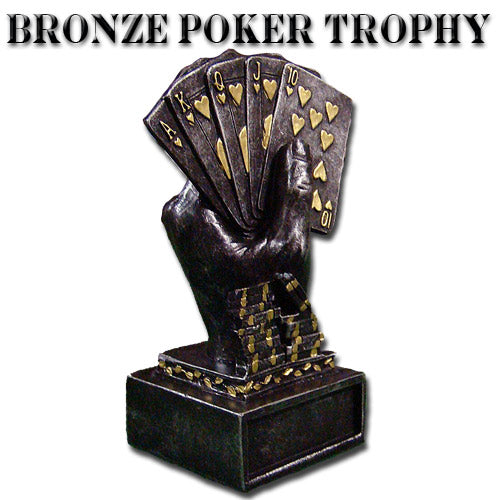 Bronze Metal Poker Trophy