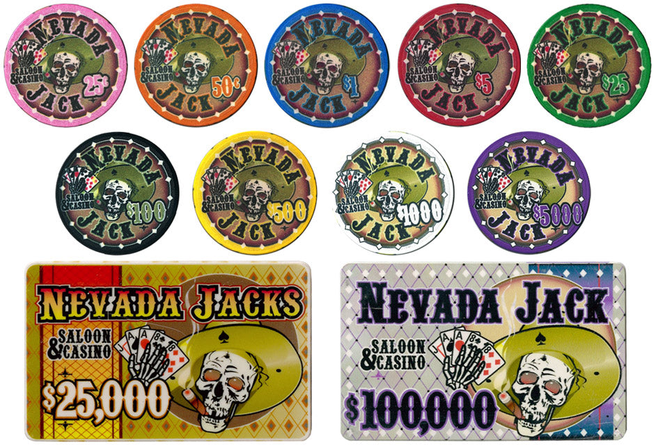 600 Nevada Jack Poker Chips with Aluminum Case