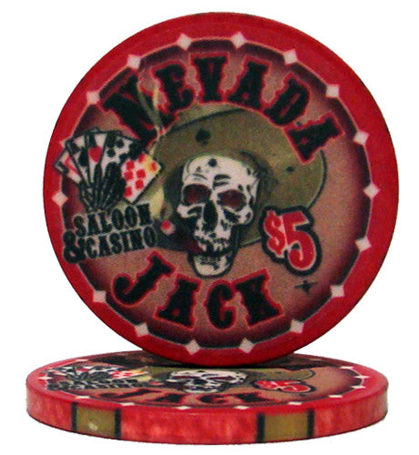 Red Nevada Jack Poker Chips - $5