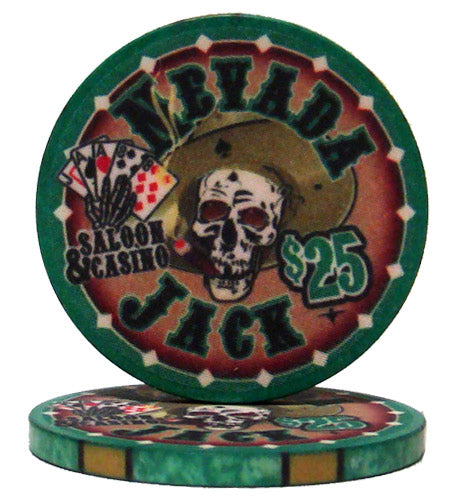 Green Nevada Jack Poker Chips - $25