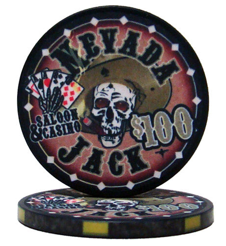 Black Nevada Jack Poker Chips - $100