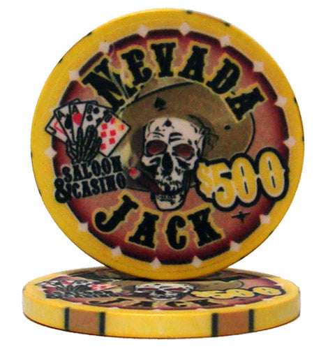 Yellow Nevada Jack Poker Chips - $500