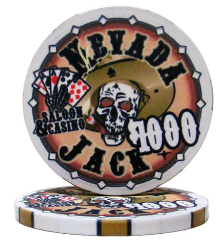 White Nevada Jack Poker Chips - $1,000