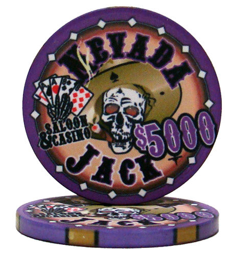 Purple Nevada Jack Poker Chips - $5,000