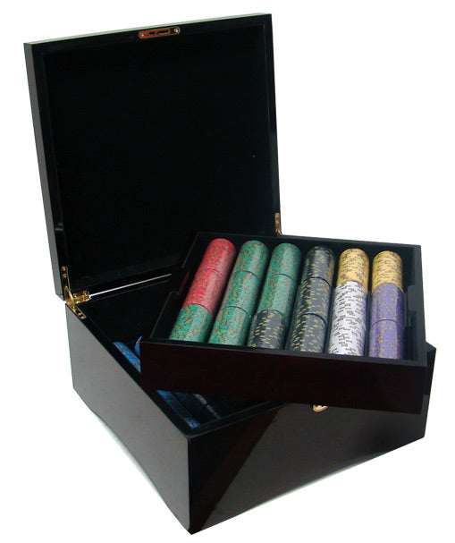 750 Nevada Jack Poker Chips with Mahogany Case