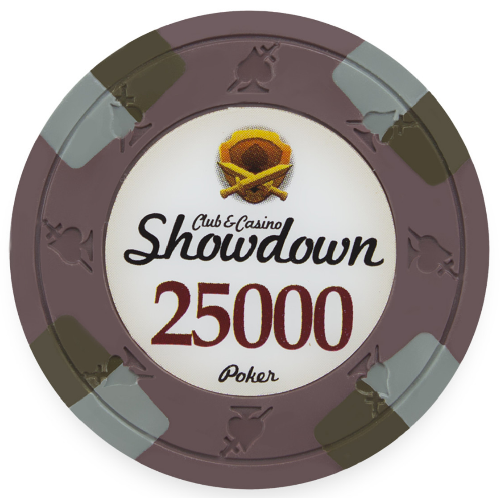 Brown Showdown Poker Chips - $25000
