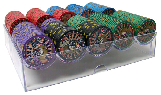 200 Nevada Jack Poker Chips with Acrylic Tray