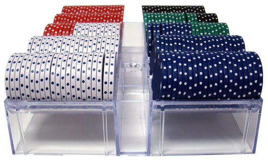 200 Suited Poker Chips with Acrylic Tray