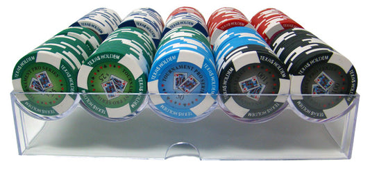 200 Tournament Pro Poker Chips with Acrylic Tray