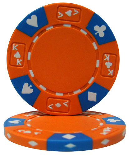 Orange Ace King Suited Poker Chips