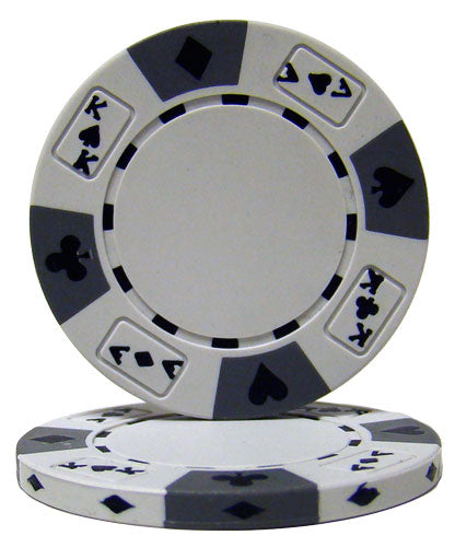 White Ace King Suited Poker Chips