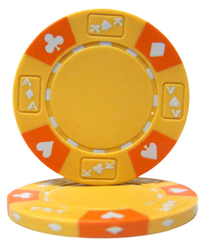 Yellow Ace King Suited Poker Chips