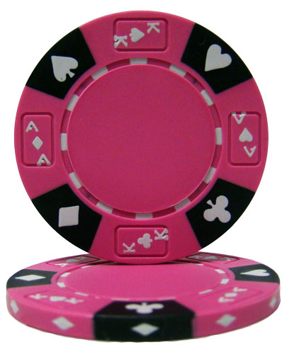 Pink Ace King Suited Poker Chips