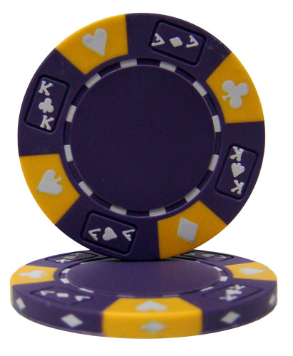 Purple Ace King Suited Poker Chips