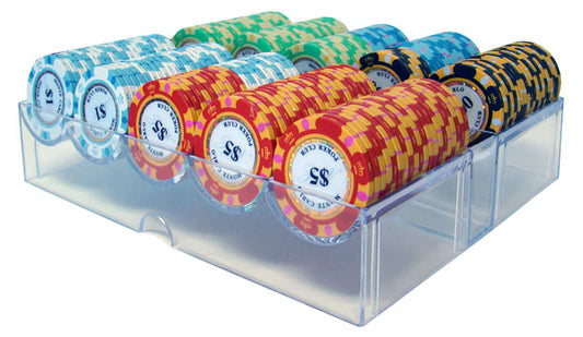 200 Monte Carlo Poker Chips with Acrylic Tray