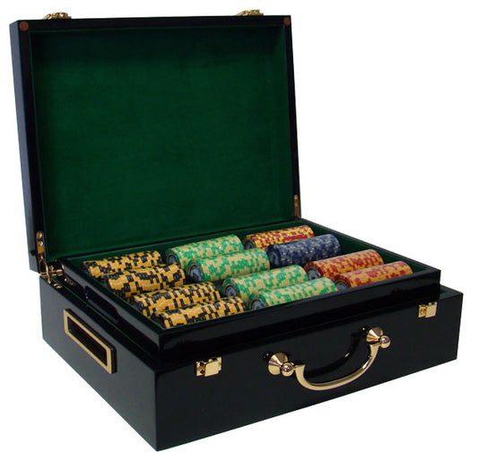 500 Monte Carlo Poker Chips with Hi Gloss Case