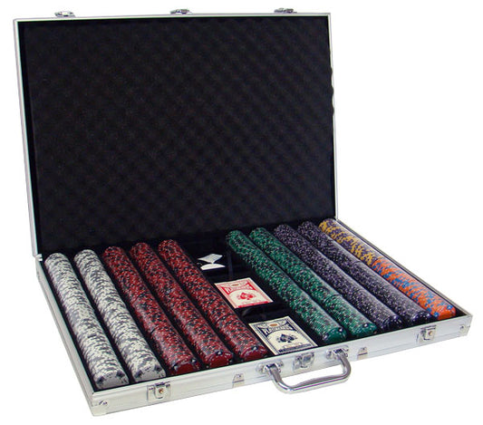 1000 Ace King Suited Poker Chips with Aluminum Case