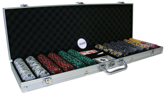 600 Ace King Suited Poker Chips with Aluminum Case