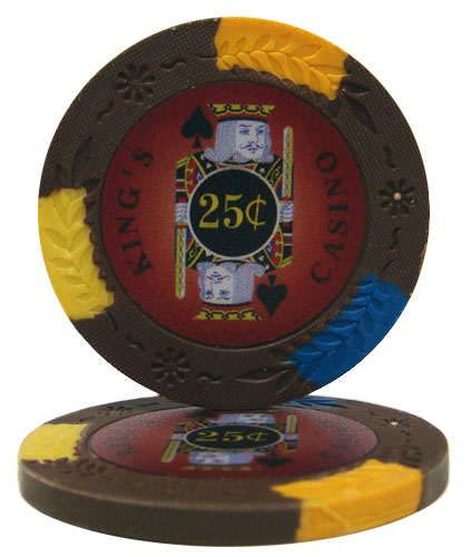 Brown Kings Casino Poker Chips - $0.25