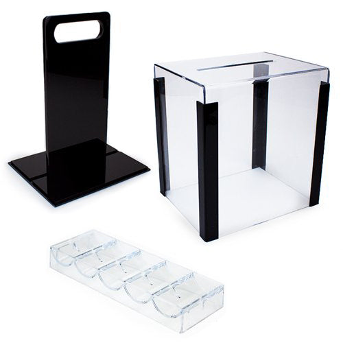 1000 Piece Acrylic Poker Chip Carrier with Trays