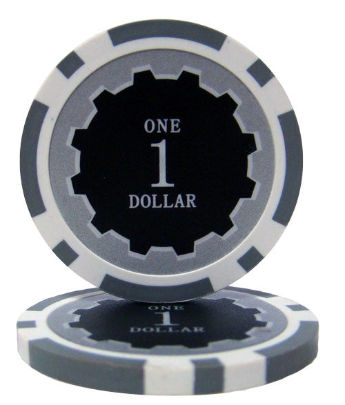 Grey Eclipse Poker Chips - $1