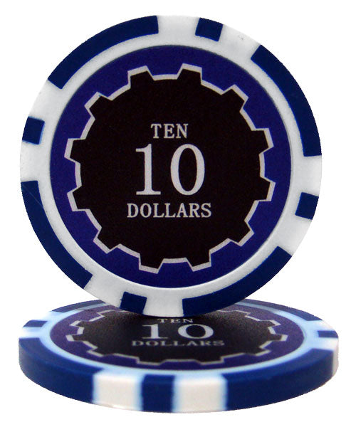 Dark Blue Eclipse Poker Chips - $10