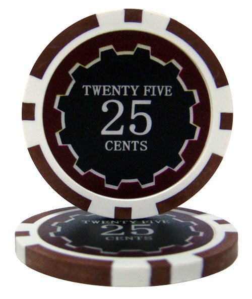 Brown Eclipse Poker Chips - $0.25