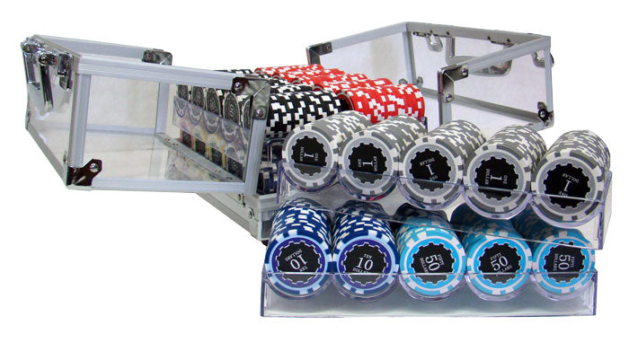 600 Eclipse Poker Chips with Acrylic Carrier
