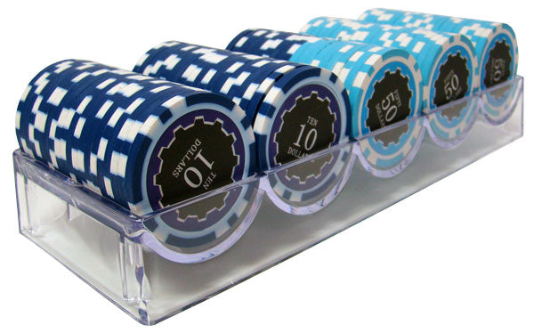 600 Eclipse Poker Chips with Acrylic Carrier
