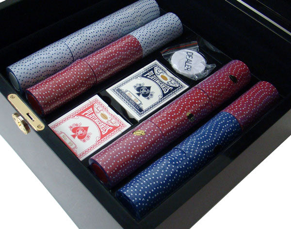 750 Suited Poker Chips with Mahogany Case