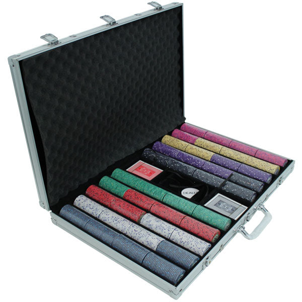 1000 Scroll Poker Chips with Aluminum Case