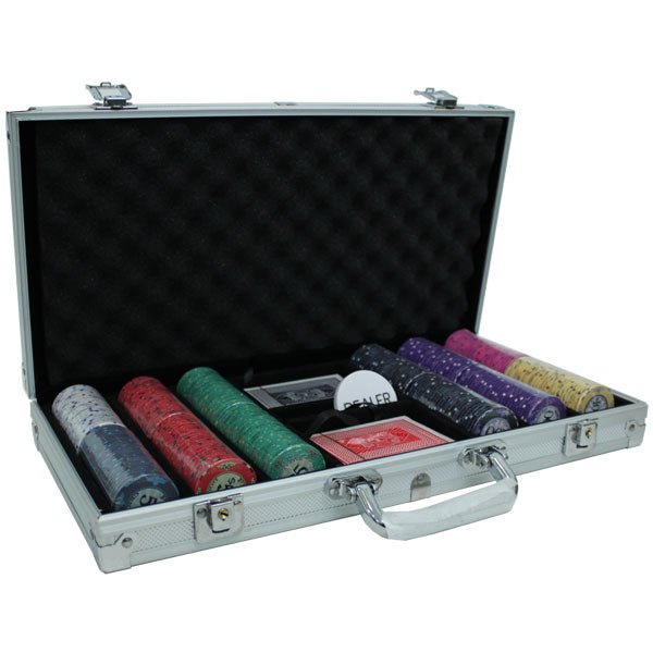 300 Scroll Poker Chips with Aluminum Case