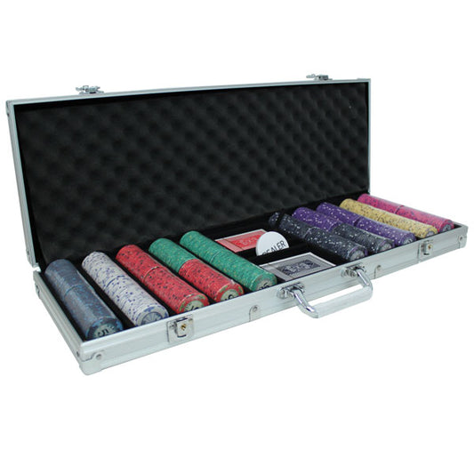 500 Scroll Poker Chips with Aluminum Case