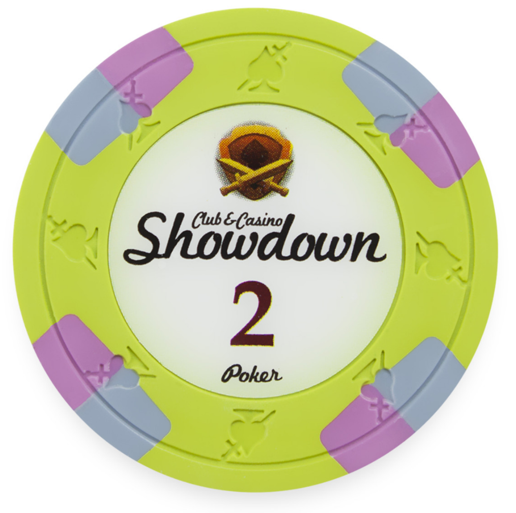 Green Showdown Poker Chips - $2