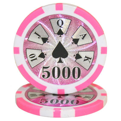 Pink Hi Roller Poker Chips - $5,000