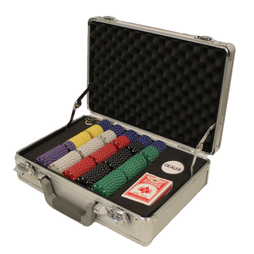 300 Suited Poker Chips with Claysmith Aluminum Case